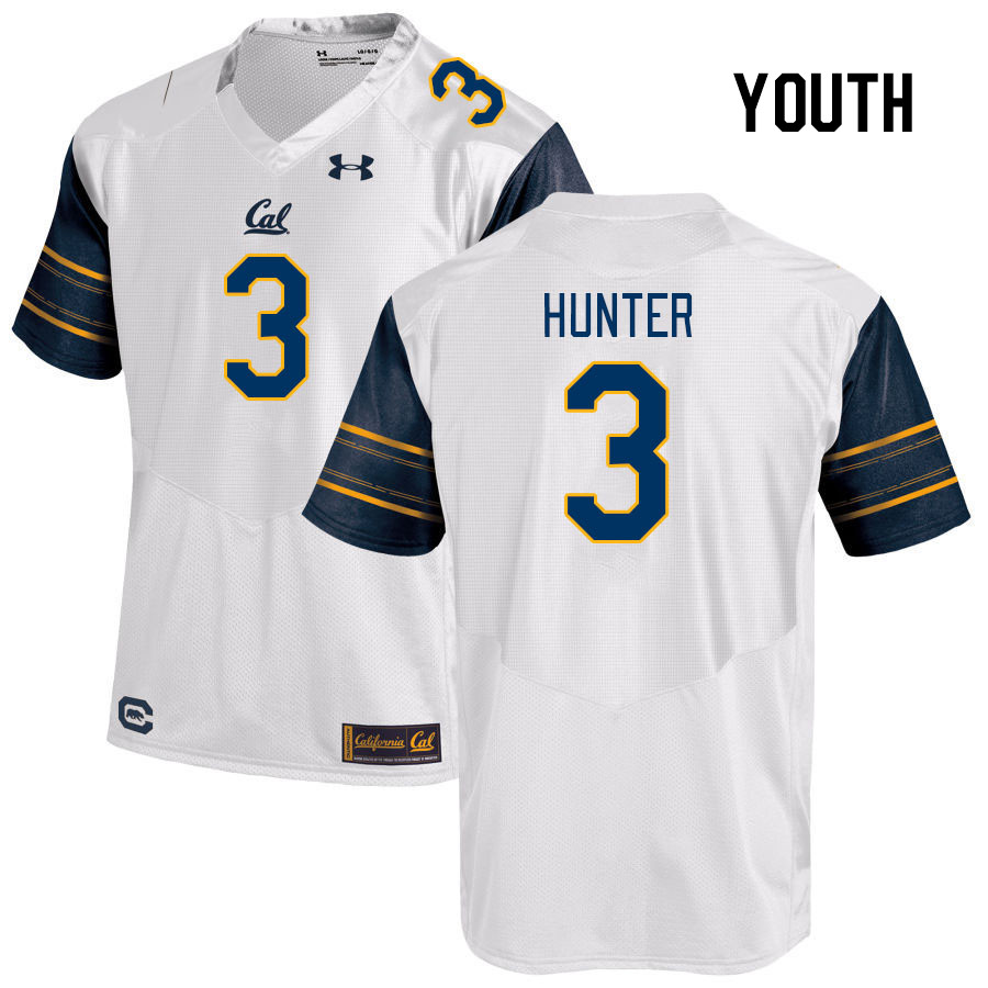 Youth #3 Jeremiah Hunter California Golden Bears College Football Jerseys Stitched Sale-White